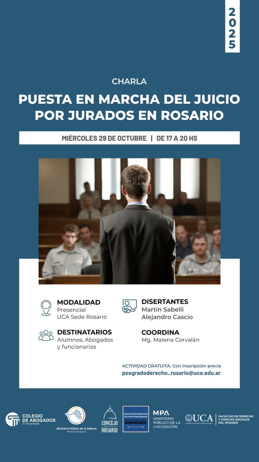 Clase magistral con motivo de la puesta en marcha del Juicio por Jurados en Rosario - 29/10/2025